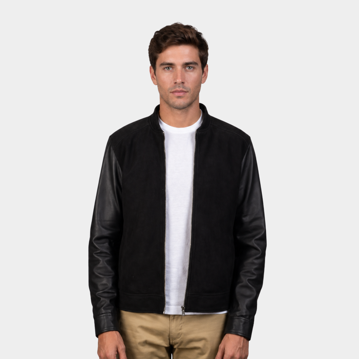 Blain Black Hybrid Bomber Jacket