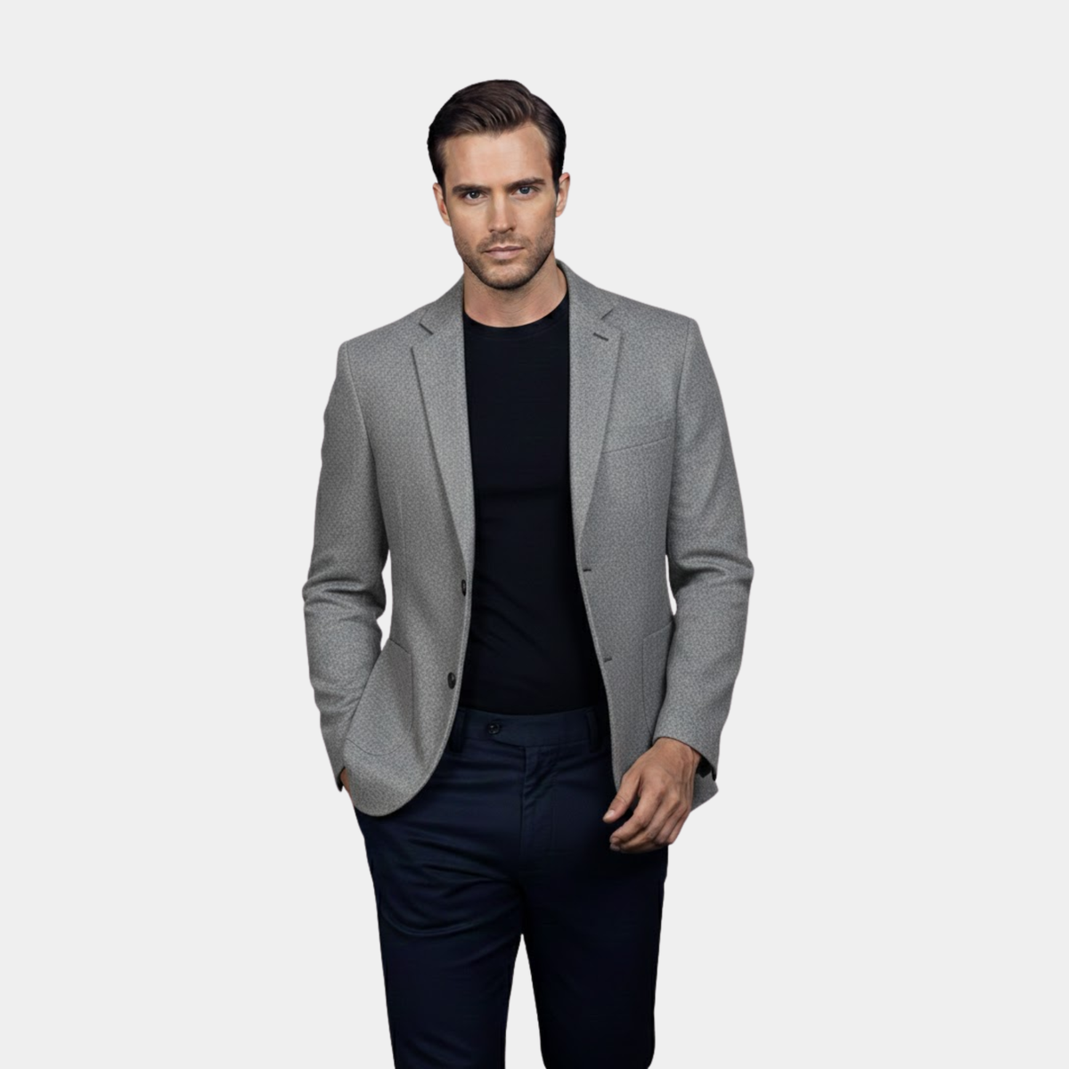 Borges Grey Wool Blazer