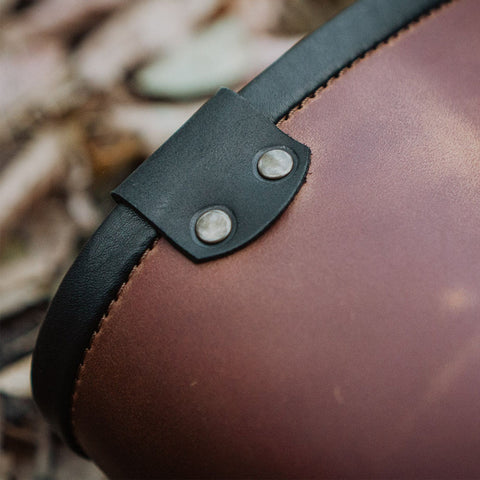 Gift for Home- Brown Leather Log Carrier