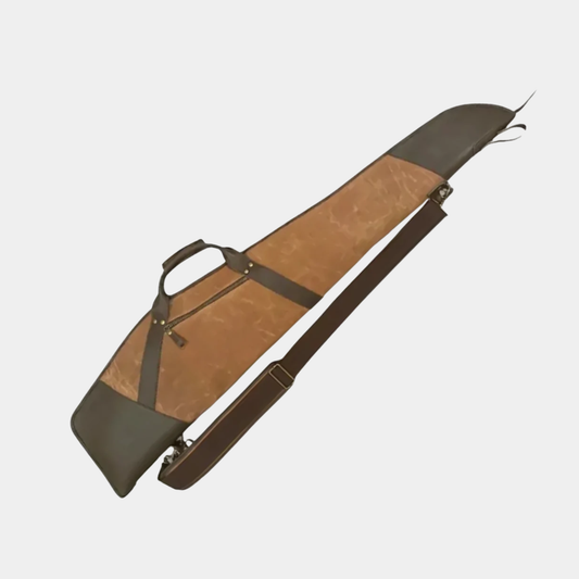 Brown Waxed Canvas Leather Rifle Case