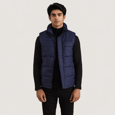Bryan Blue Puffer Vest