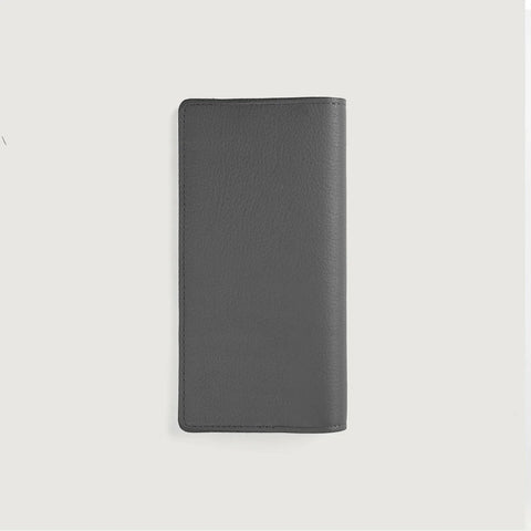 Cameron Grey Leather Long Wallet