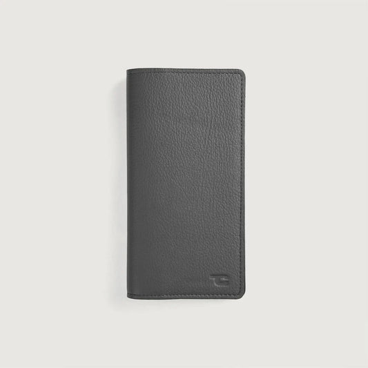 Cameron Grey Leather Long Wallet