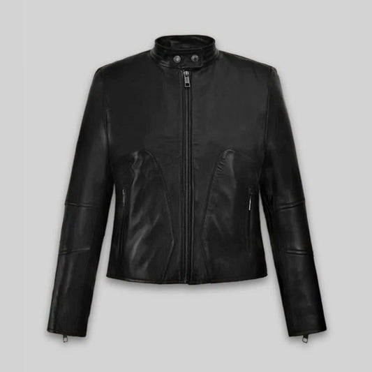 Carrie Anne Moss The Matrix Resurrections Leather Jacket