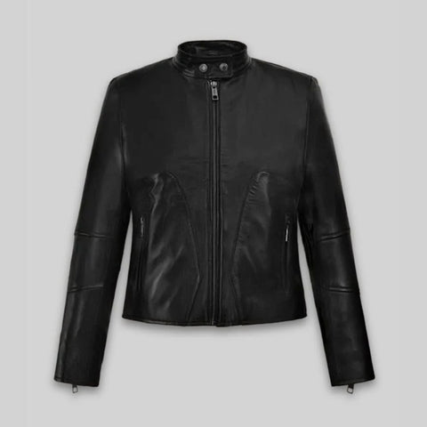 Carrie Anne Moss The Matrix Resurrections Leather Jacket