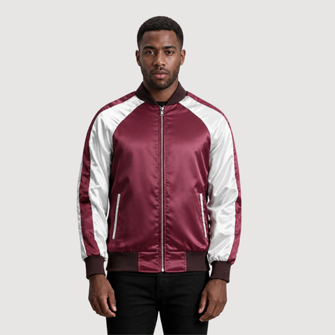 Clarke Maroon Varsity Jacket