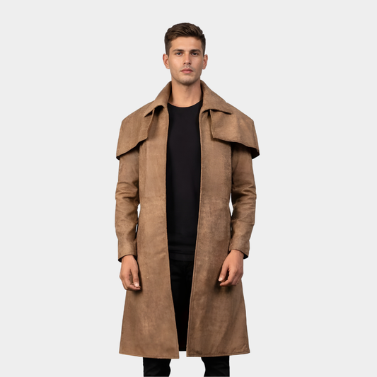 Classic Brown Leather Duster