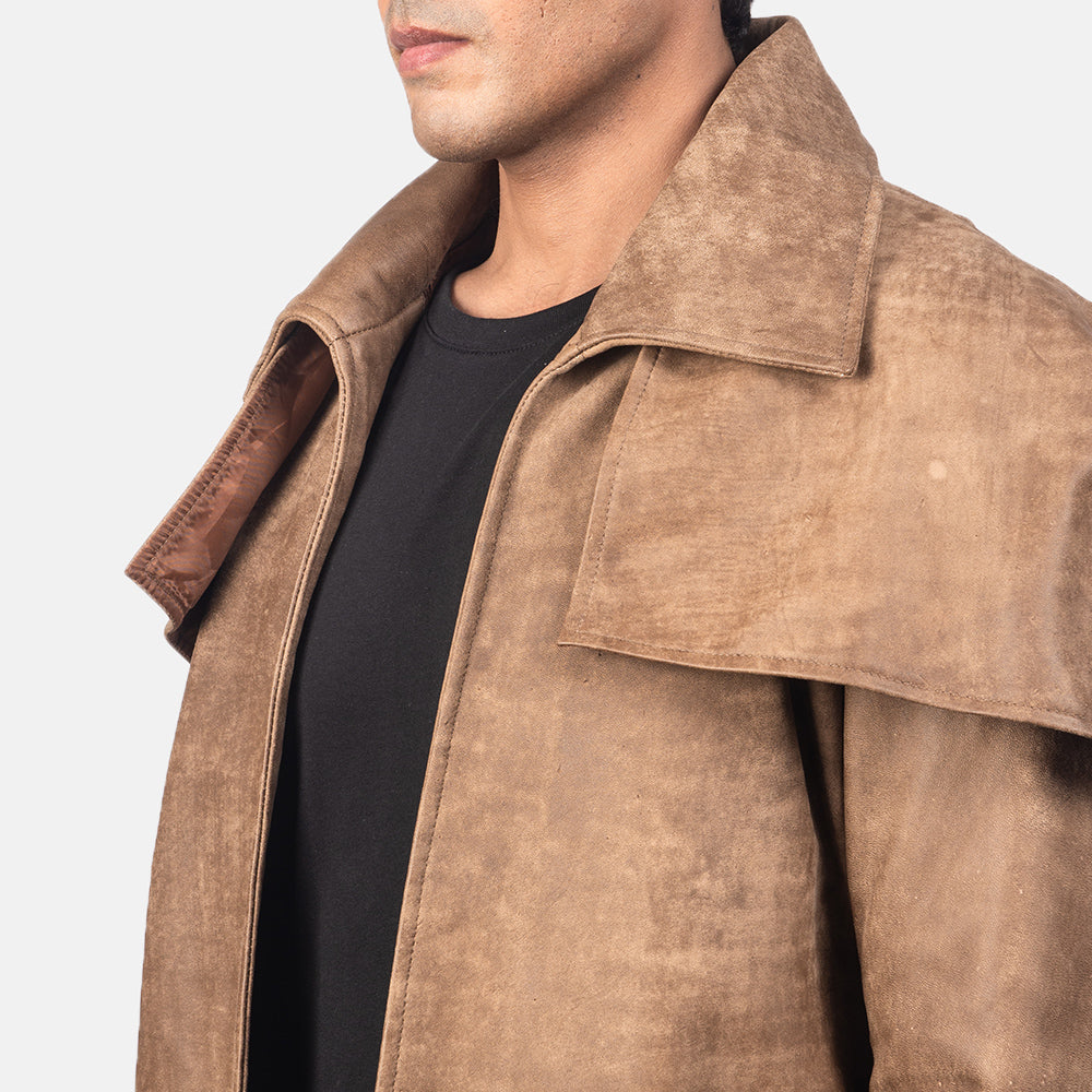 Classic Brown Leather Duster