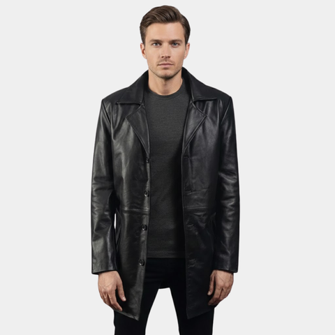 Classmith Black Leather Coat