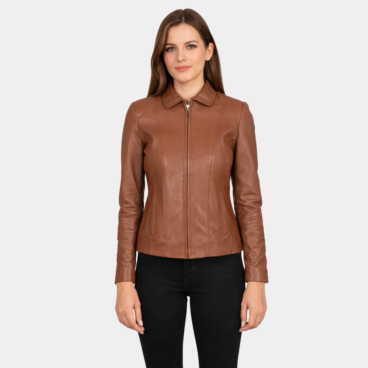 Colette Brown Leather Jacket