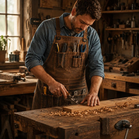 Craftsman's Companion Leather Woodworking Apron