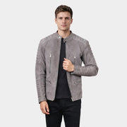 Grey Leather Jacket