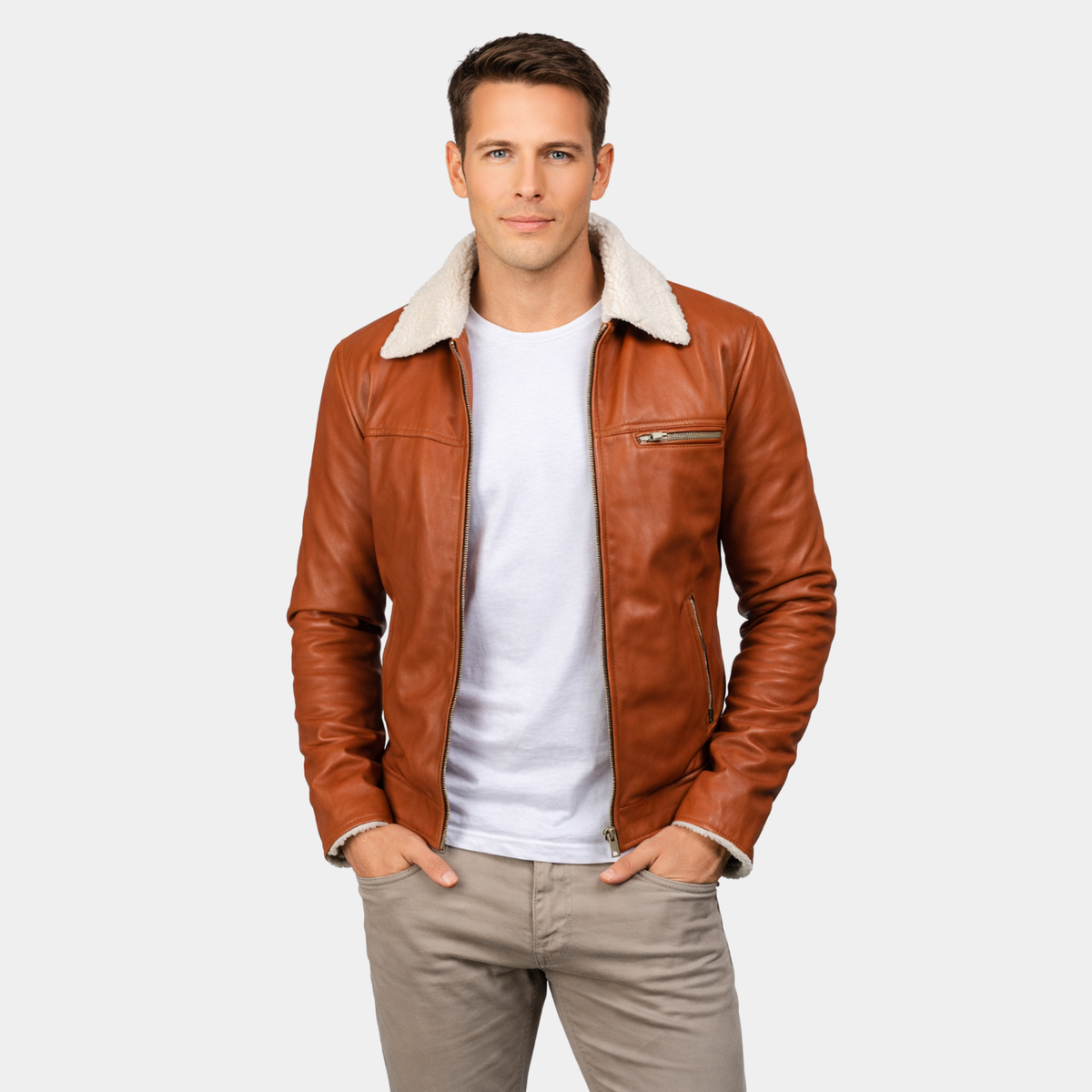 Dan Frost Tan Shearling Jacket