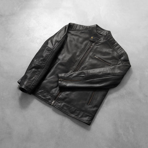 [FS] Dean Black Leather Biker Jacket