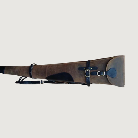 Distressed Brown Double Leather Shotgun Slip, Gift for Hunters