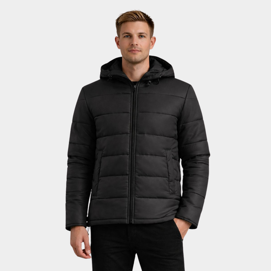 Erico Black Hooded Puffer Jacket