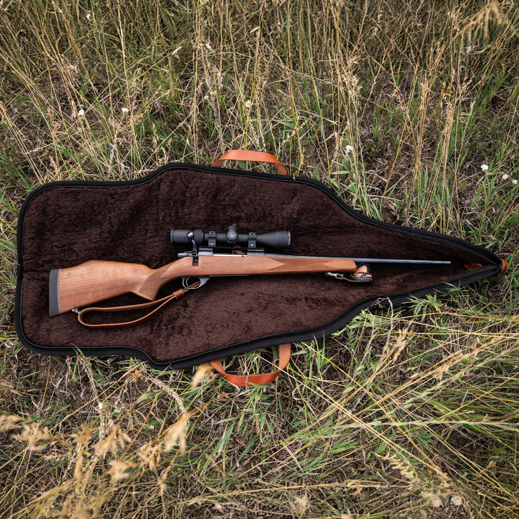 Non-Scoped Leather Long Gun Case