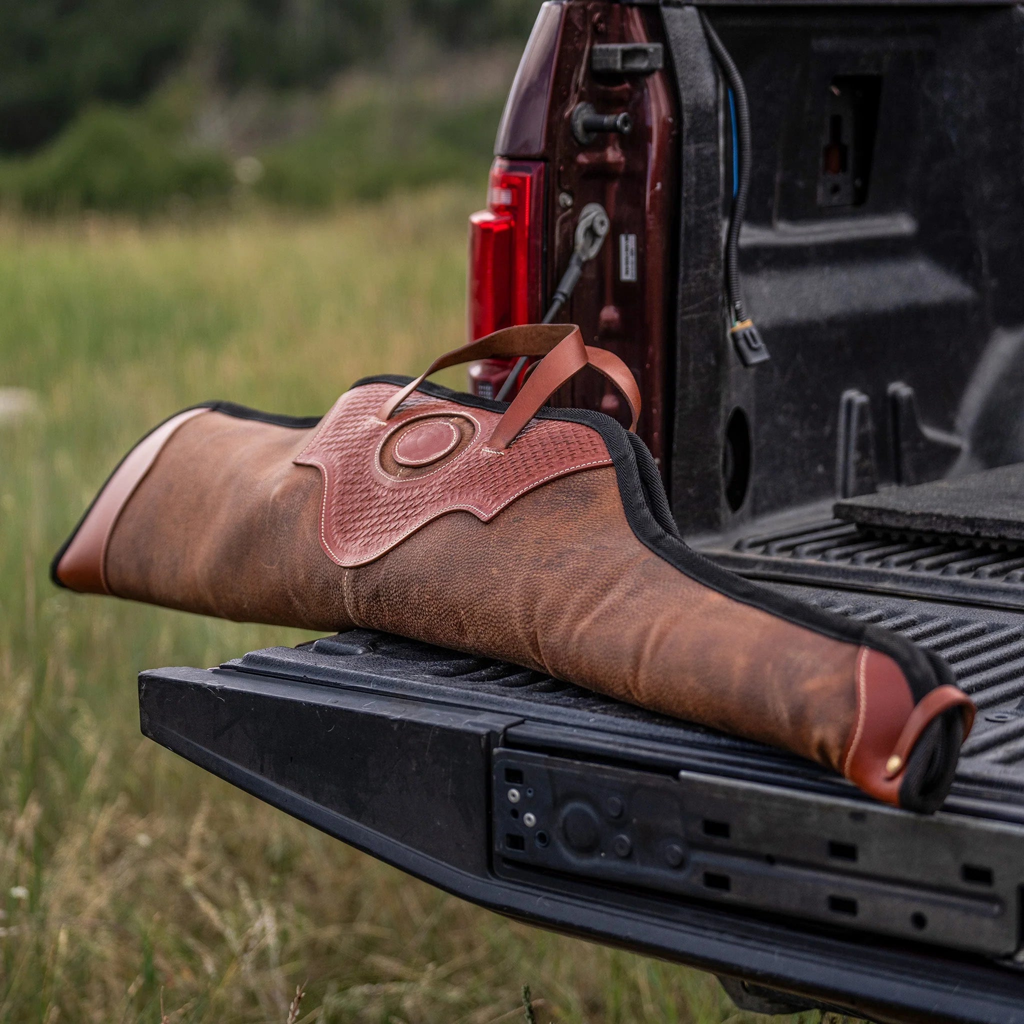 Non-Scoped Leather Long Gun Case