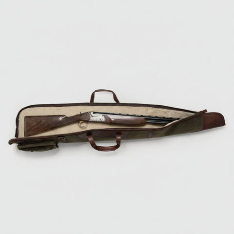 Brass Zippers Waxed Canvas Shotgun Case