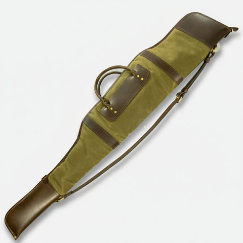 Leather Rifle Case Green