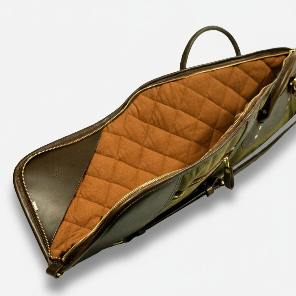 Leather Rifle Case Green