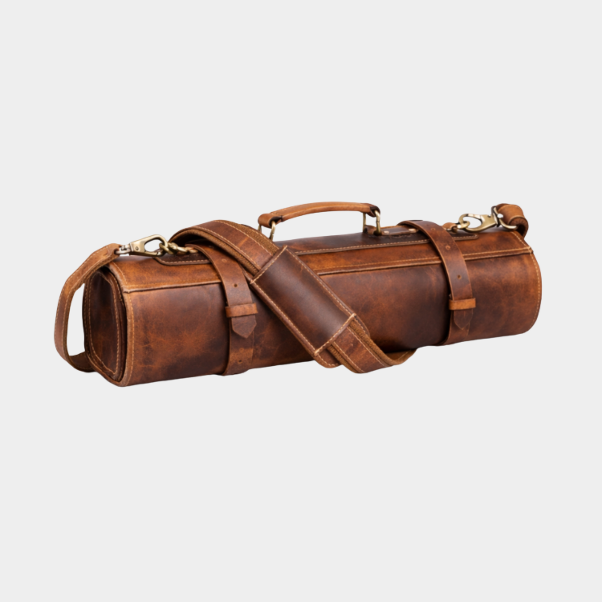 Magnetic Leather Knife Roll