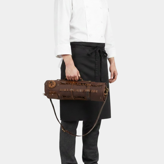 Heavy Duty Leather Chef Knife Roll