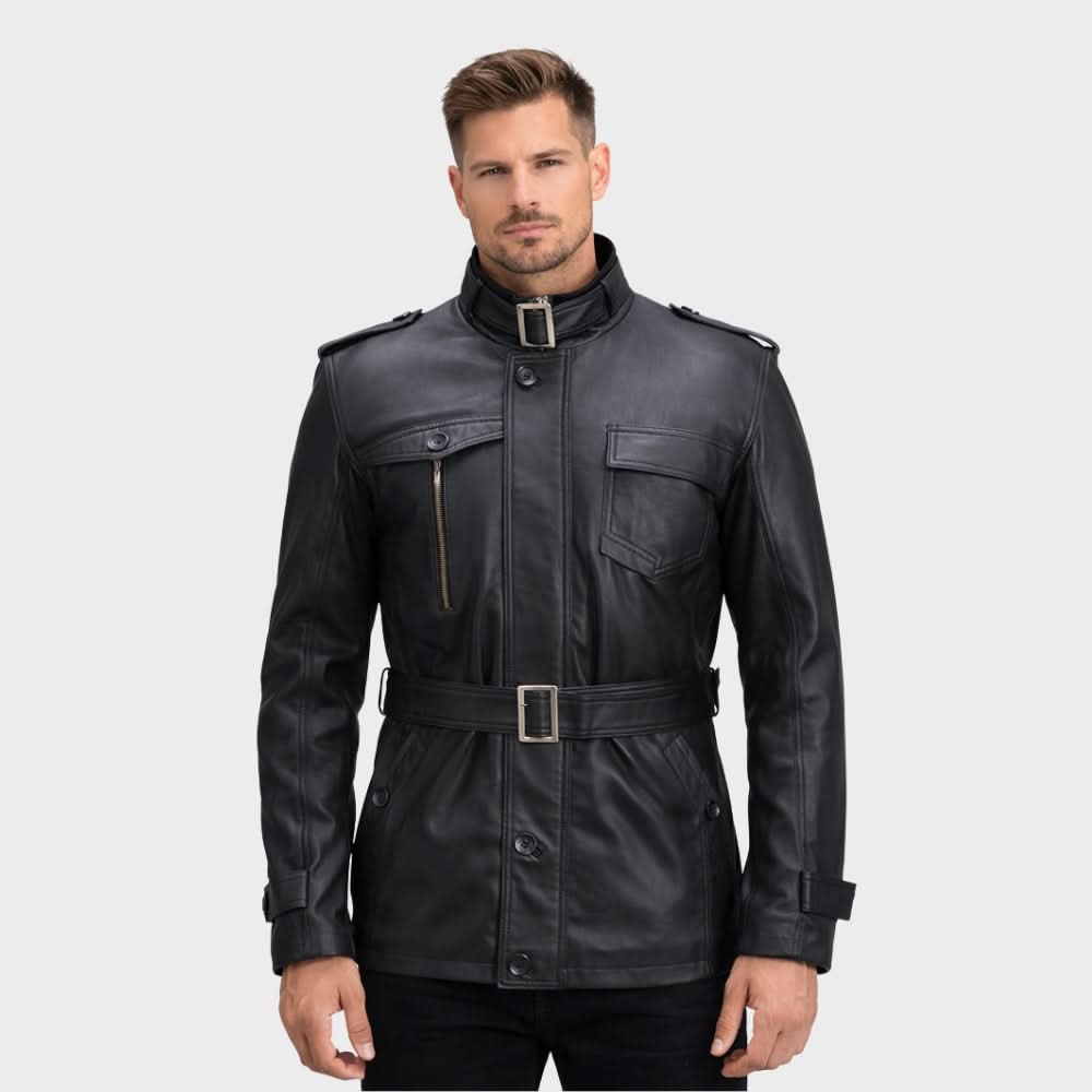 Hunter Black Leather Jacket
