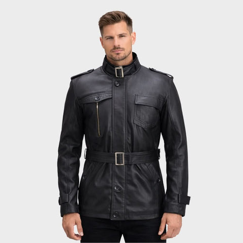 Hunter Black Leather Jacket