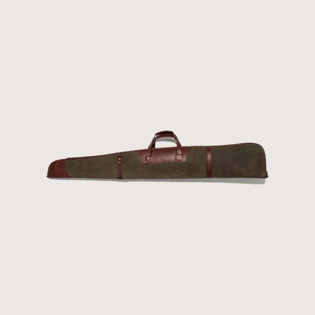 Brass Zippers Waxed Canvas Shotgun Case