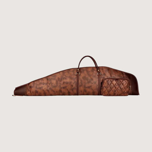 Leather Rifle Case with Ammo Holder & Shoulder Strap - Leather Clan