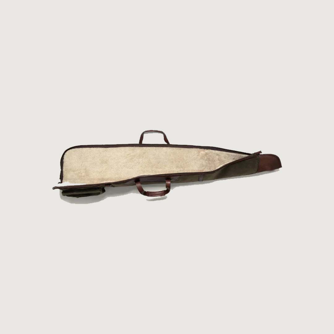 Brass Zippers Waxed Canvas Shotgun Case