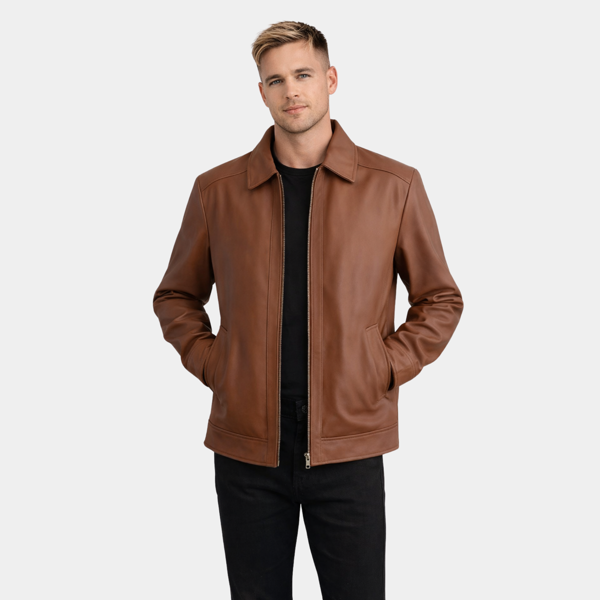 Inferno Matte Brown Leather Jacket
