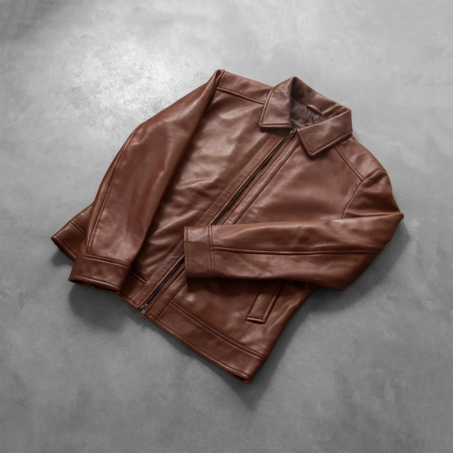 [LC] Inferno Brown Leather Jacket