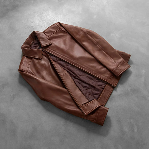 [LC] Inferno Brown Leather Jacket