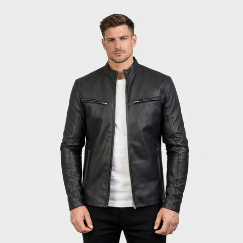Ionic Black Leather Jacket