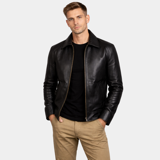 [LC] Inferno Black Leather Jacket