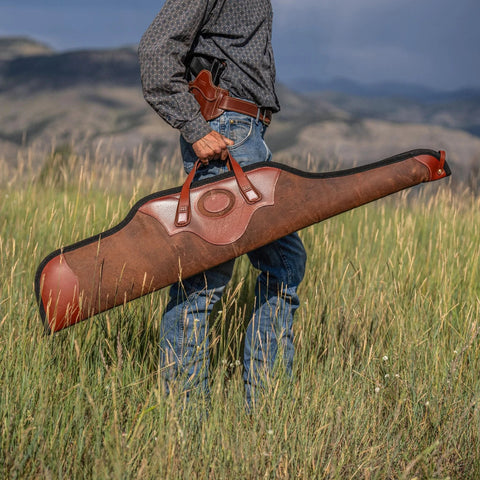 Non-Scoped Leather Long Gun Case