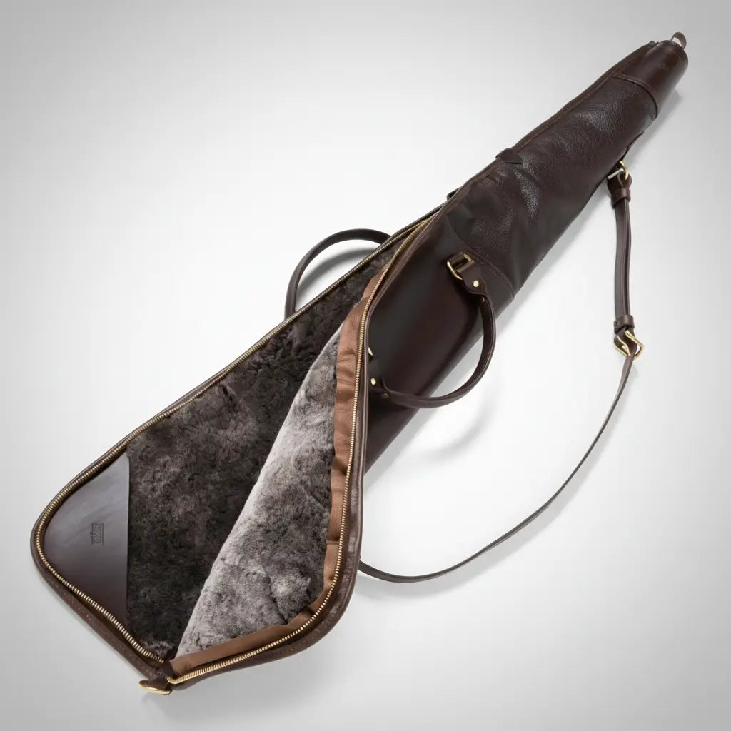 Leather Shotgun Case Dark Brown