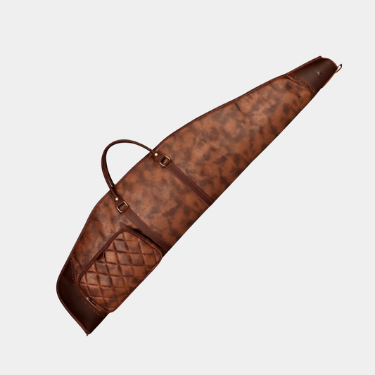 Leather Rifle Case with Ammo Holder & Shoulder Strap - Leather Clan