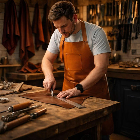 Light Brown Leather Apron