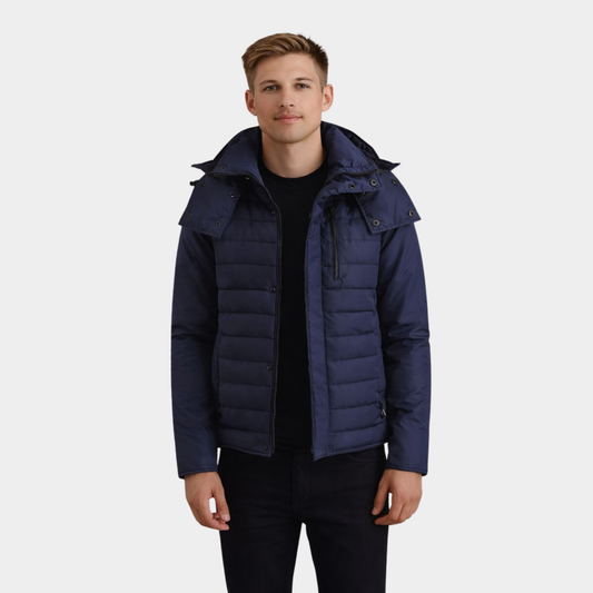 Malcolm Blue Hooded Puffer Jacket