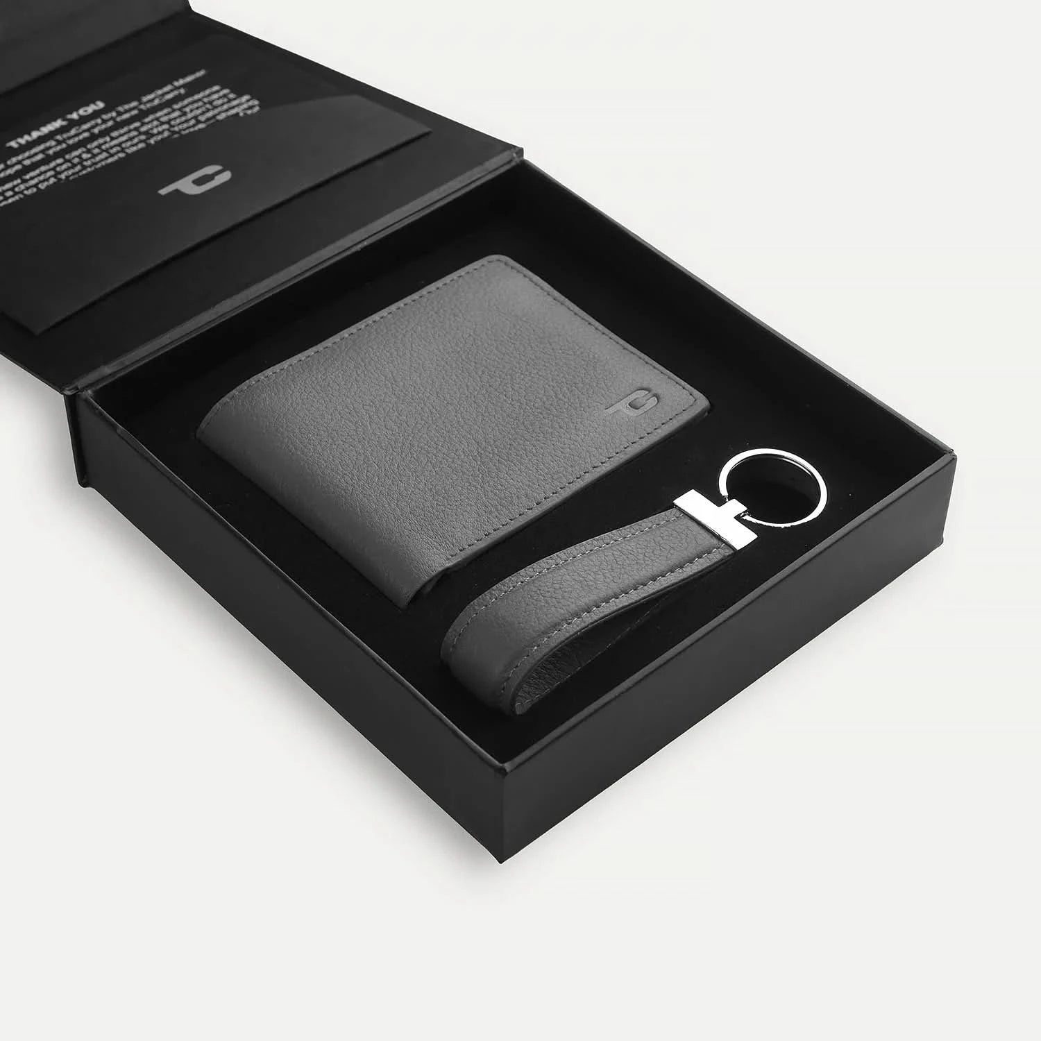 Marvin Grey Leather Gift Set