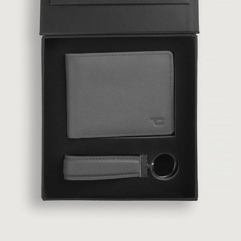 Marvin Grey Leather Gift Set
