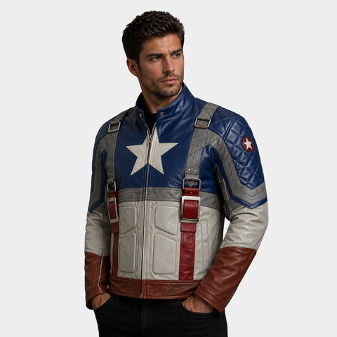 Men's Biker Leather Jacket â€“ Motorcycle Casual Style