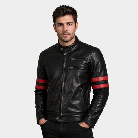 Men's Black Leather Jacket | Classic Casual Style
