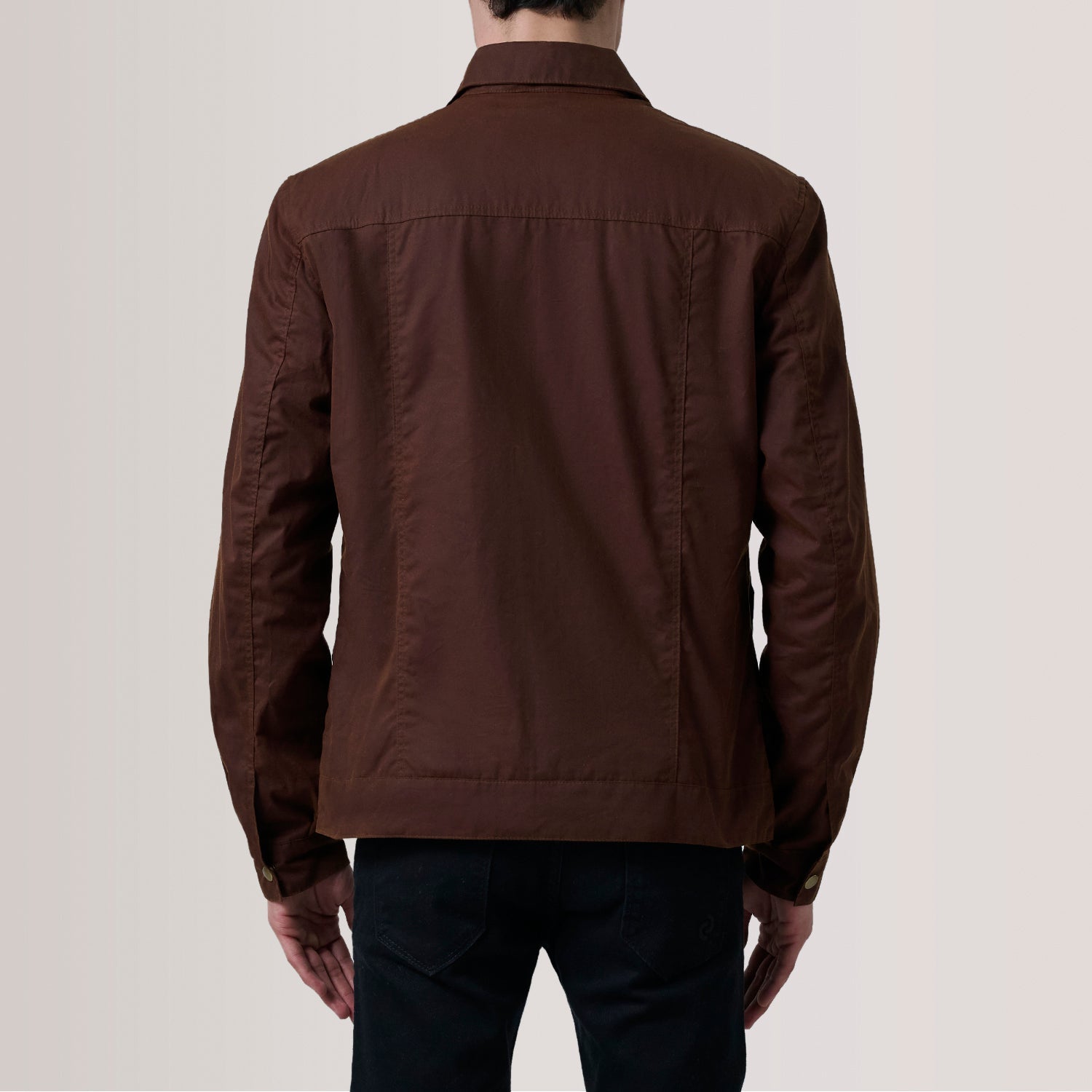 Colberto Brown Waxed Canvas Trucker Jacket