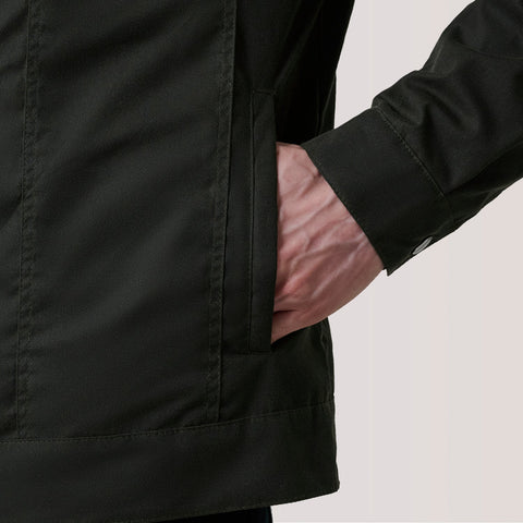 Colberto Olive Waxed Canvas Trucker Jacket