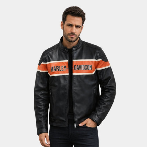Men's H-D Trenton Leather Riding Jacket