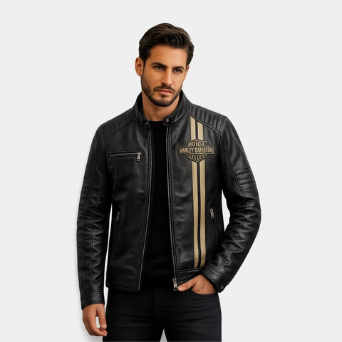 Men's H-D Triple Vent Passing Link II Leather Jacket
